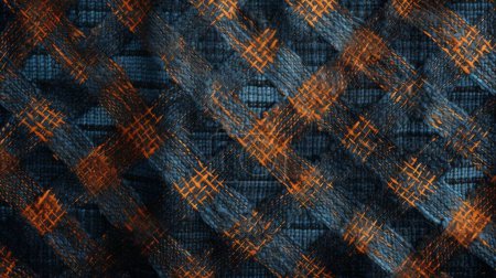 Tartan Plaid Seamless Design Karierter karierter Hintergrund. Flanell Tuch Pattern Hintergrund im schottischen Stil. Neujahr textile Dekorationen. Rote, gelbe, blau-weiße schwarze Draufsicht. leere Tischdecke Tischtuch Textur
