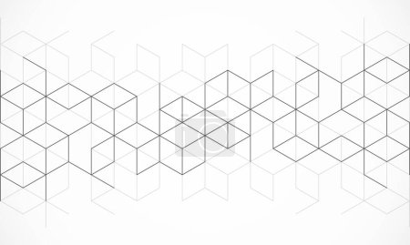 Fond géométrique abstrait avec blocs isométriques, motif en forme de polygone.