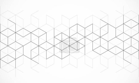 Ilustración de The graphic design element and abstract geometric background with isometric vector blocks. Vector illustration - Imagen libre de derechos