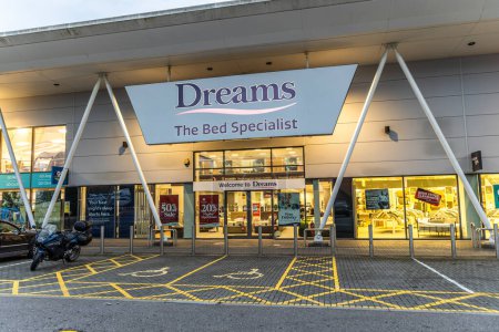 Photo for Bristol , UK - October 24, 2023: Dreams The Bed Specialist store situated in the retail park of Cribbs Causeway. - Royalty Free Image
