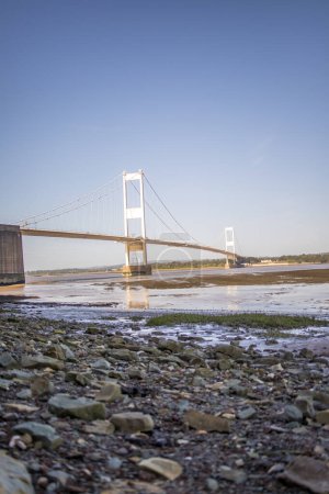 Téléchargez les photos : Severn Bridge, First Severn Bridge, reliant le Pays de Galles et l'Angleterre, Royaume-Uni. - en image libre de droit