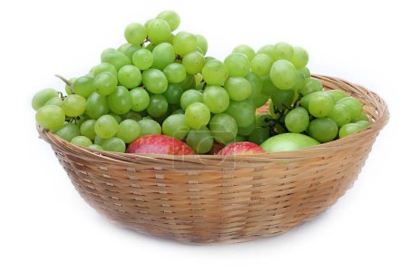 Photo for The grape in vase isolated on white background - Royalty Free Image