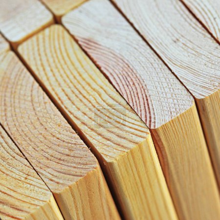Photo for The closeup of clean yellow wooden boards - Royalty Free Image