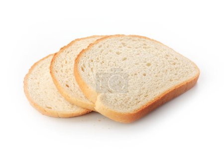 Photo for Tasty kitchen. Fresh white bread isolated on white backgroun - Royalty Free Image