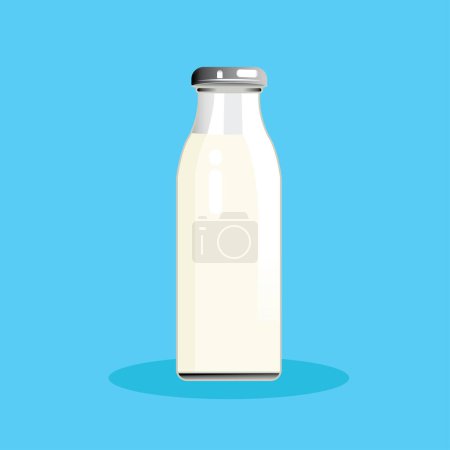 Téléchargez les illustrations : Illustration Graphique vectoriel du lait en bouteille - en licence libre de droit