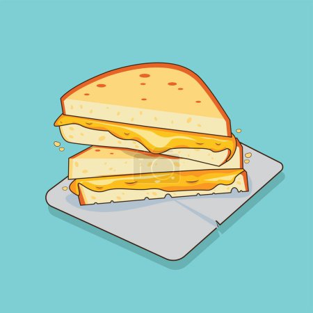 Illustration for Sandwich grilled cheese vector illustration - Royalty Free Image