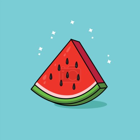 Illustration for Vector illustration of watermelon symbol of free Palestine - Royalty Free Image