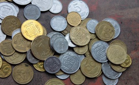 Photo for Everyday coins of Ukrainian coins. Coin Collecting and Numismatic - Royalty Free Image