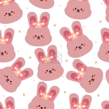 seamless pattern cartoon bunny. cute animal wallpaper for textile, gift wrap paper