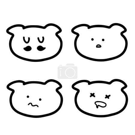 Adorable Pig Illustrations | Cute Hand Drawings | For Creative Projects | Minimalist Design