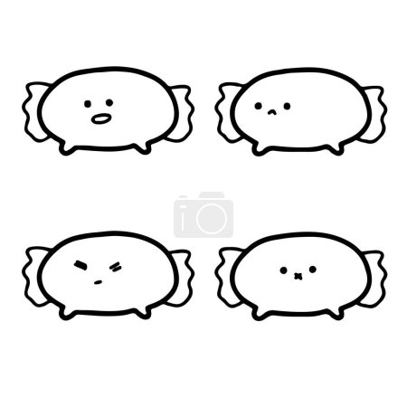 Axolotl Illustration - Mignon sous-marin animal de compagnie Dessins à la main mignons pour les projets créatifs Design minimaliste