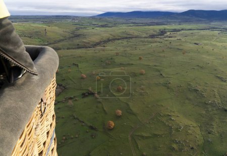 Views from a flying hot air balloon