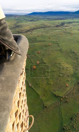 Views of the countryside from a hot air balloon