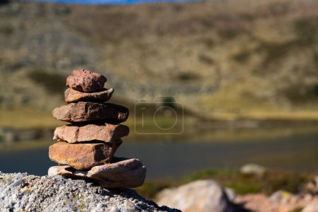 Cairns on a mountain route