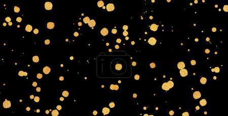 Abstract shining dots on a black background, abstract christmas lights background