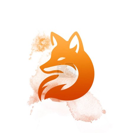 Fuchs-Symbol orange Illustration Design-Vorlage