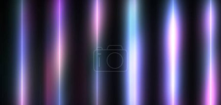   Neon und holographische Linien Hintergrund Banner 3d. Abstrakter holographisch glühender Hintergrund. 