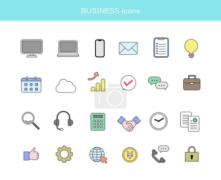 Icon set for business scenes