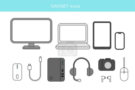 Gadget Icon illustration Set