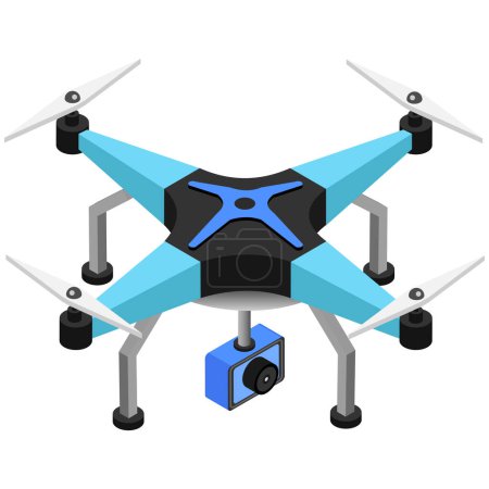 Photo for Isometric Drone Camera Vector icon - Royalty Free Image