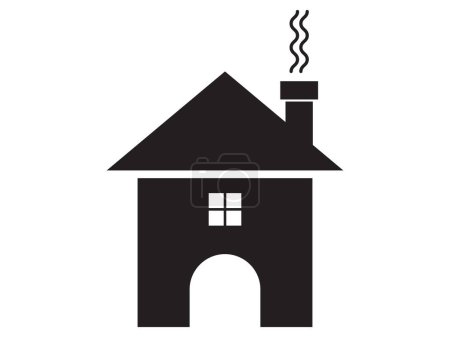 Photo for Silhouette of a house with a roof Vector Icon - Royalty Free Image