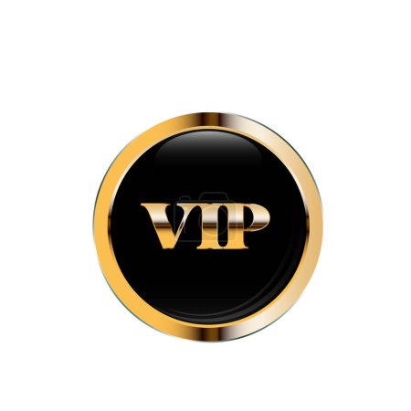 Ilustración de VIP botón de oro con diamonds.for casino. - Imagen libre de derechos