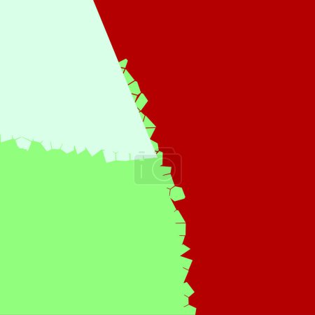 Foto de Átomos esféricos atómico, niebla, muchos puntos y gradiente rojo oscuro, verde pálido y melón diseño abstracto flotando sobre un hermoso suelo - Imagen libre de derechos