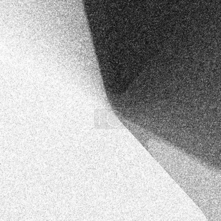 Foto de Átomos esféricos átomos se parecen, borroso, tembloroso, gradiente y pixelado blanco y negro patrones flotando sobre el suelo llano - Imagen libre de derechos