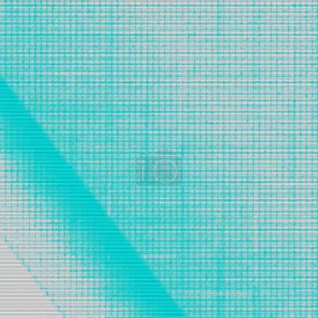 Foto de Átomos esféricos atómico, ondulado, pixelado, difuminado, soplado, gradiente y azulejos de luz cian, aqua y negro diseño abstracto - Imagen libre de derechos