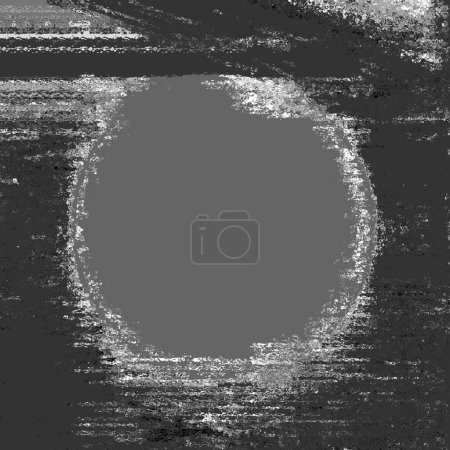 Foto de Círculos átomo de aspecto similar, poco claro, muchos puntos, gradiente y soplado gris oscuro y textura blanca flotando sobre el hermoso suelo - Imagen libre de derechos