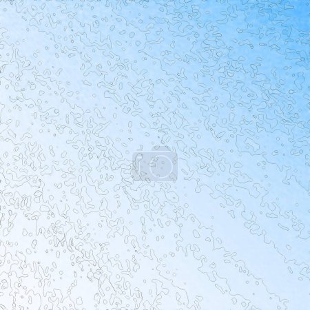 Foto de Bolas átomo se parecen, gradiente, tembloroso, punteado, viento y niebla claro cielo azul, lavanda y alice fondo azul - Imagen libre de derechos