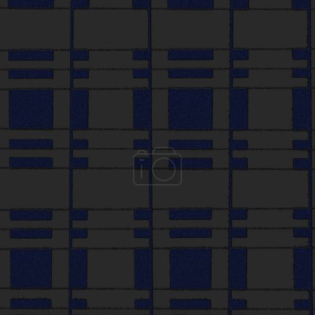 Téléchargez les photos : Cubes bloqués, flous et pixellisés noir, bleu nuit et gris ardoise design abstrait planant sur le mur uni - en image libre de droit
