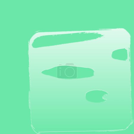 Foto de Icono del cubo de hielo verde aislado sobre fondo verde. dulce símbolo. concepto de minimalismo. 3 d ilustración 3 d render - Imagen libre de derechos