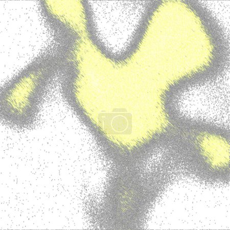 Photo for Cubes blocks, blur, pixelated and shaky white, yellow and black drawings - Royalty Free Image