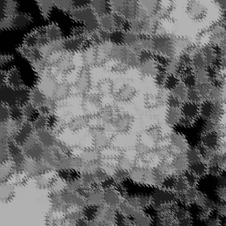 Foto de Bolas atómicas, onduladas, degradadas, borrosas, pixeladas, ventosas y llenas de cristales de color gris oscuro - Imagen libre de derechos