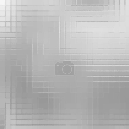 Foto de Bloques extruidos, poco claro, punteado, tembloroso, soplado y mosaico azulejos gris oscuro y blanco humo textura flotando sobre piso llano - Imagen libre de derechos