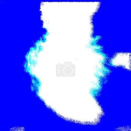 Foto de Hermoso gradiente, tembloroso, pixelado y nebuloso azul, blanco y aqua formas de varios tamaños - Imagen libre de derechos