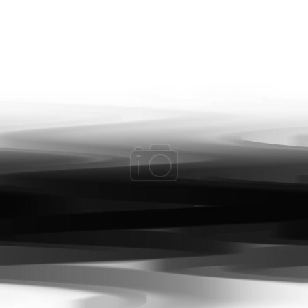 Photo for Balls atomic, wavy, blurry and breezy black and white abstract design - Royalty Free Image
