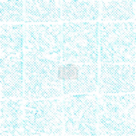 Photo for Atomic atom look-alike, windy, gradient, wavy, foggy, many dots and tiles white, light cyan and blue shapes of various sizes - Royalty Free Image
