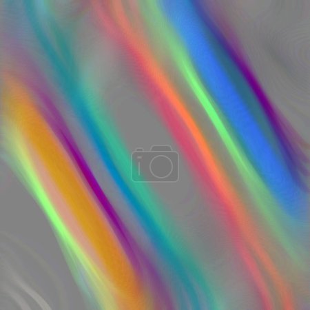 Photo for Circles atom look-alike, shaky, gradient, unclear, many dots and embossed colorful background hovering over innocent ground - Royalty Free Image