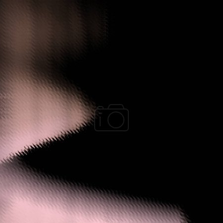 Photo for Circles atom look-alike, blur, pixelated, blowy, gradient and shaky black, tan and dark olive green shapes - Royalty Free Image