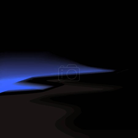 Foto de Dibujos atómicos atómicos, temblorosos, ventosos, poco claros y degradados negro, gris pizarra oscuro y azul esquiva en tierra llana - Imagen libre de derechos