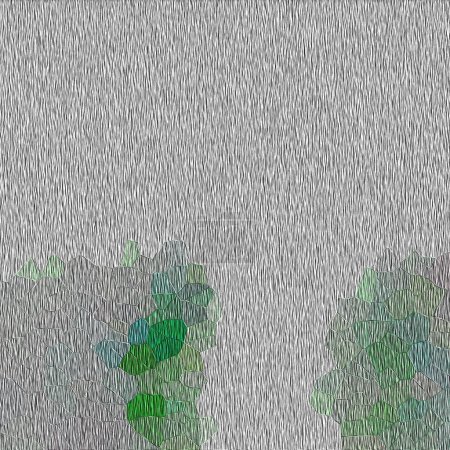 Foto de Hermoso desenfoque, ondulado, gradiente, soplado, pixelado, lleno de cristales y gris oscuro aceitoso, verde marino oscuro y blanco diseño abstracto - Imagen libre de derechos
