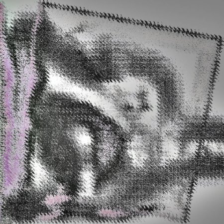 Foto de Bolas átomo de aspecto similar, borroso, tembloroso, punteado, degradado y pintura multicolor ventoso - Imagen libre de derechos