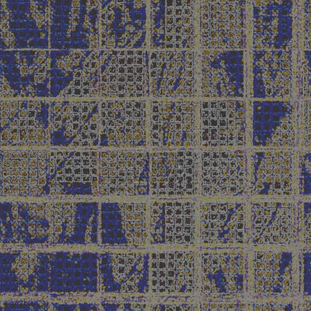 Foto de Bolas átomo de aspecto similar, ondulado, nebuloso, gradiente, muchos puntos, soplado y mosaico azulejos grises y oscuros dibujos de color verde oliva flotando sobre el piso llano - Imagen libre de derechos