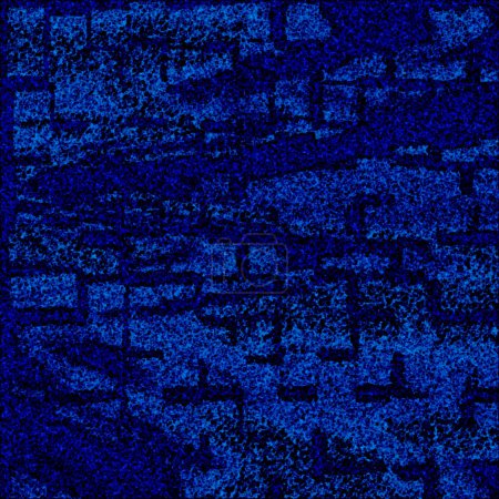 Foto de Elegantes dibujos punteados, degradados, nebulosos, temblorosos y azulejos de color azul marino y negro en la hermosa pared - Imagen libre de derechos