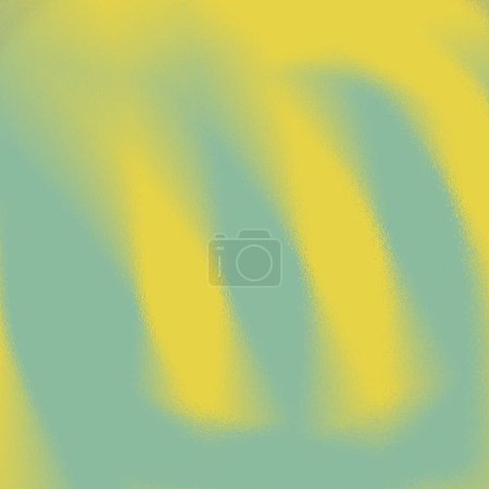 Photo for Circles atom look-alike, wavy, gradient and unclear dark sea green, goldenrod and dark khaki shapes hovering over plain wall - Royalty Free Image