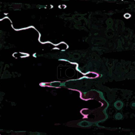 Foto de Círculos atómicos, nebulosos, ondulados, pixelados y gradientes formas multicolores en hermoso suelo - Imagen libre de derechos