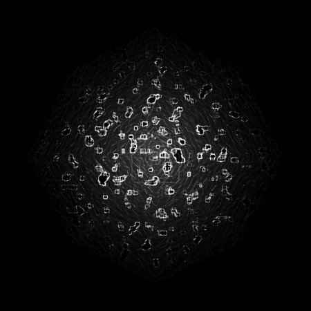 Foto de Corte Viola, bloques de cubos, tembloroso, gradiente, niebla y muchos puntos en blanco y negro diseño abstracto - Imagen libre de derechos