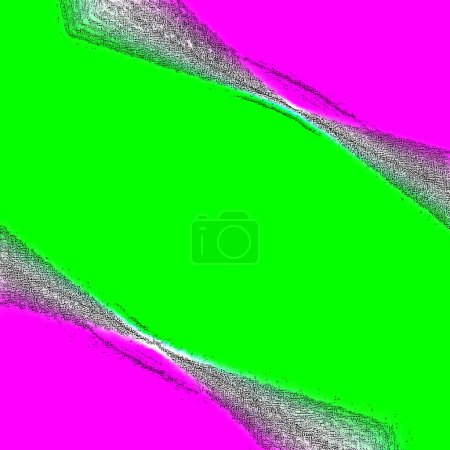 Photo for Differentiation Negative, Circles atom look-alike, blurry, breezy, gradient and wavy colorful drawings on innocent floor - Royalty Free Image
